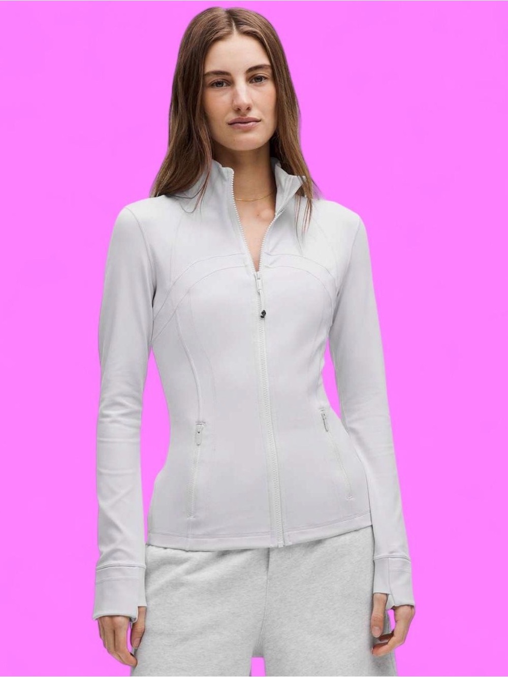 LULULEMON define jacket light grey sizeWomen’s Light Gray Full-Zip Active Jacket
